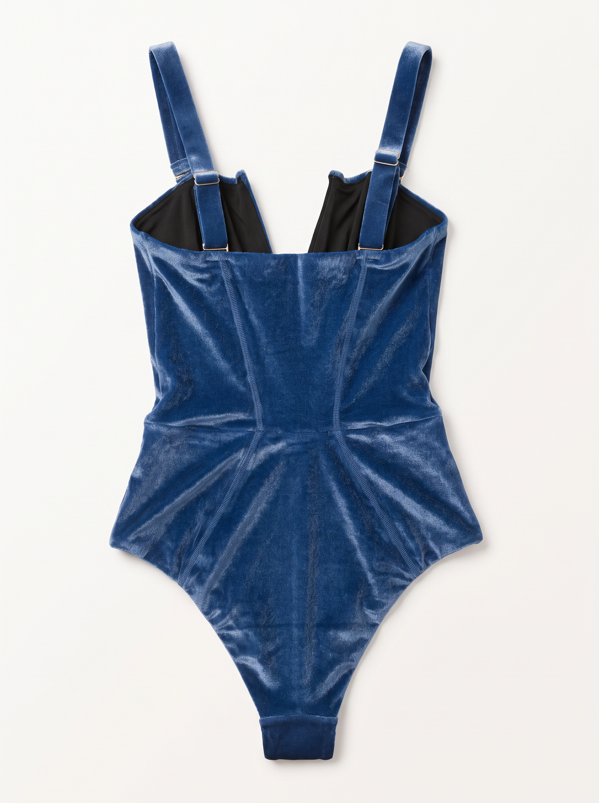 Ocean Blue Velvet Shaping One-Piece Swimsuit
