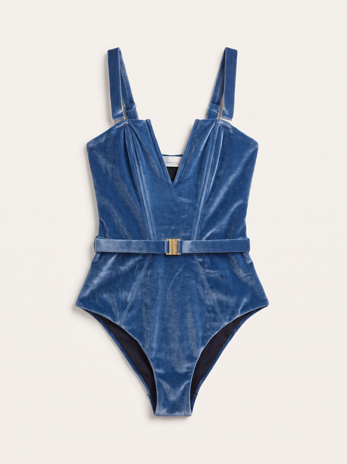 Ocean Blue Velvet Shaping One-Piece Swimsuit