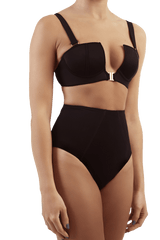 Allure black high waist bikini bottoms