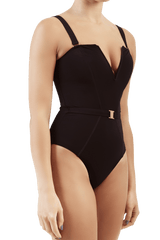 Victory black one piece shaping swimsuit