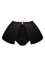 The black peplum cover up