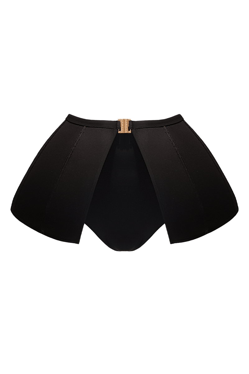 The black peplum cover up