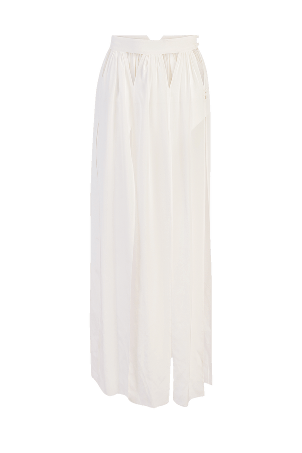 White silk coverup skirt 