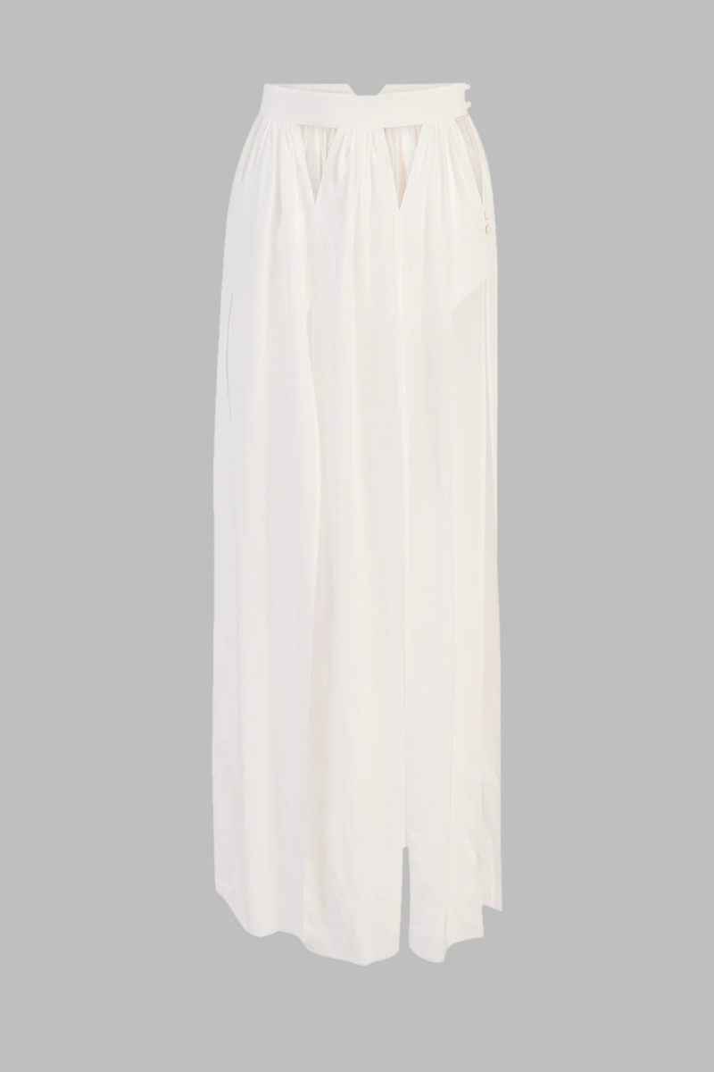 White silk coverup skirt 